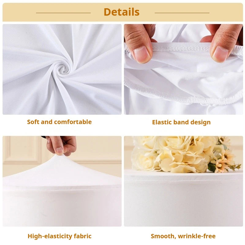 5PCS/3PCS Cylinder Stand Elastic Covers Cloth,For Party Wedding or Baby Shower Event Decor Dessert Table Covers(only cloth cover