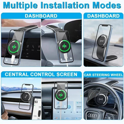 Magnetic Car Phone Holder — MagSafe Compatible Dashboard Mount for iPhone 12-15 Pro Max