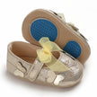 Cute Spring Newborn Golden Baby Shoes Non Slip Cloth Bottom Girl Shoes Elegant Breathable Casual Baby First Walking Shoes 0-18 M