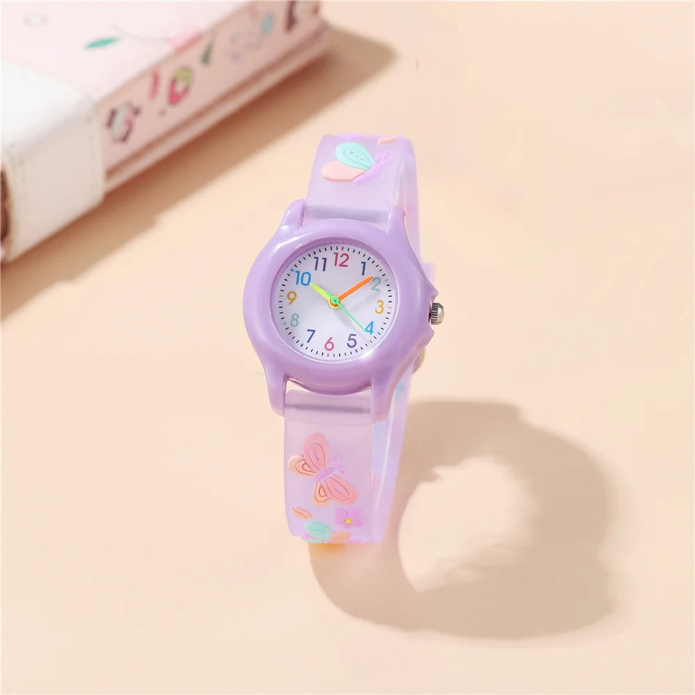 Cute Sweet Butterfly Style Children's Boys Girls Cartoon Watch