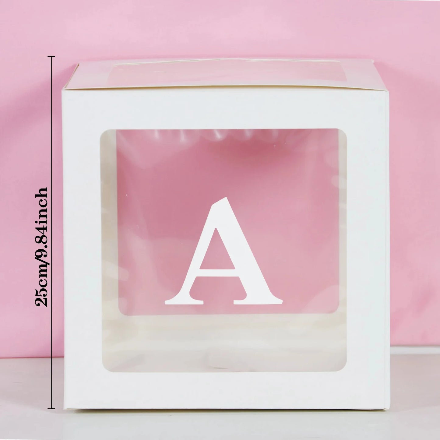 25cm Transparent Letter Gift Box – A-Z Alphabet for Baby Shower, Wedding & Party Decor
