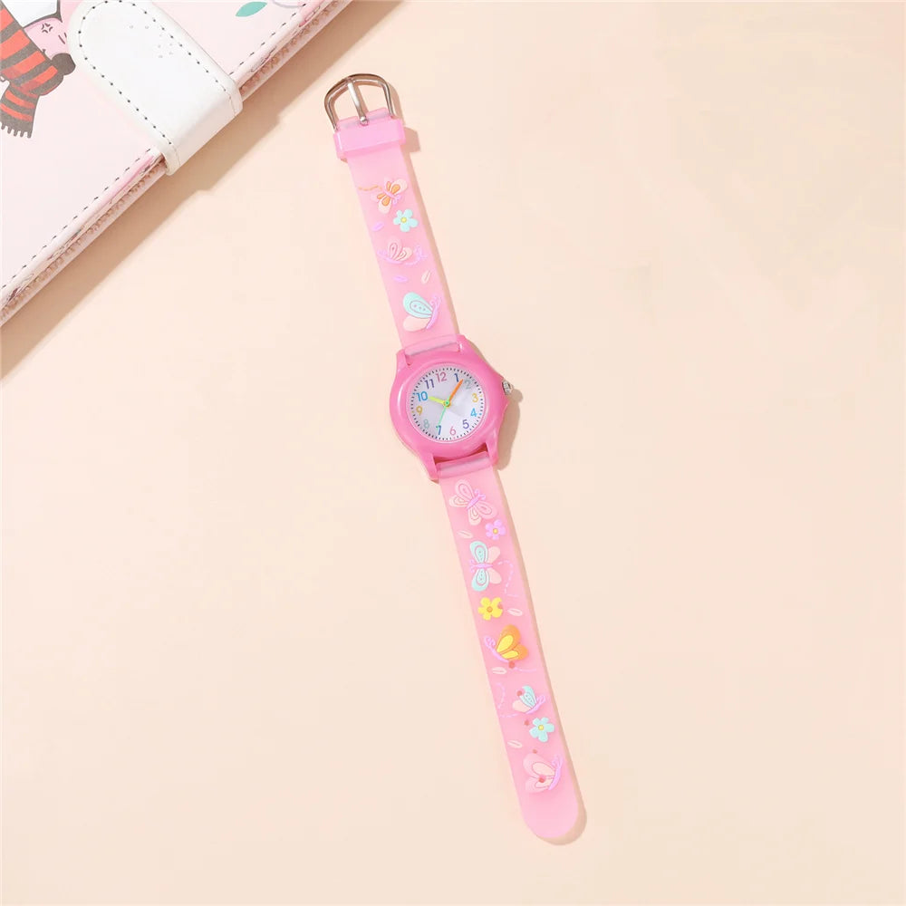 Cute Sweet Butterfly Style Children's Boys Girls Cartoon Watch