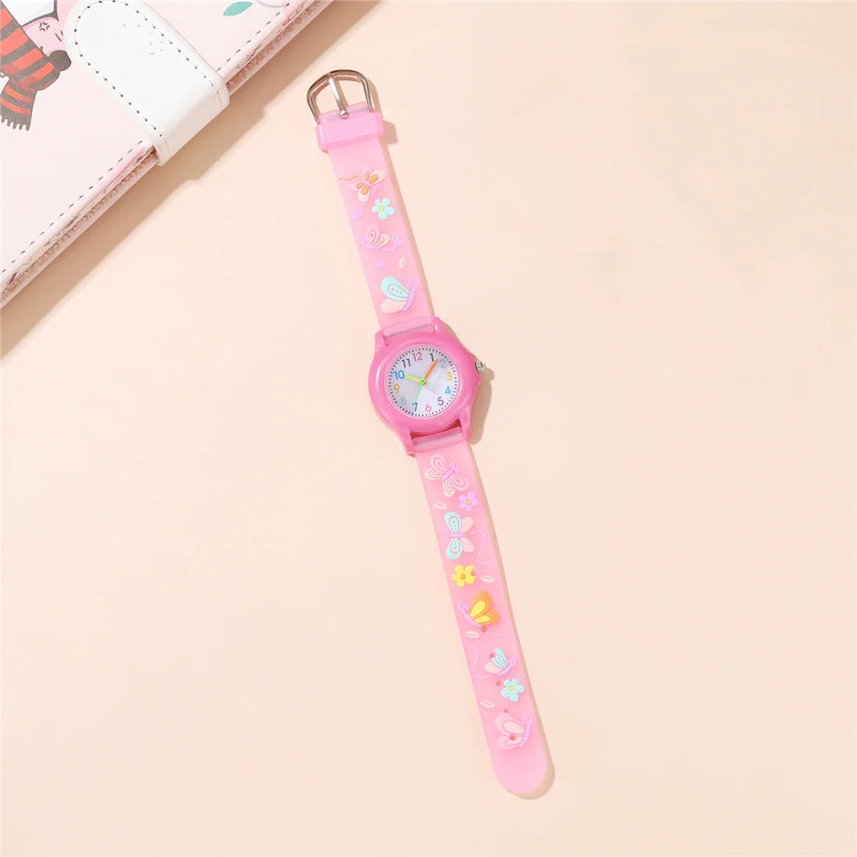 Cute Sweet Butterfly Style Children's Boys Girls Cartoon Watch