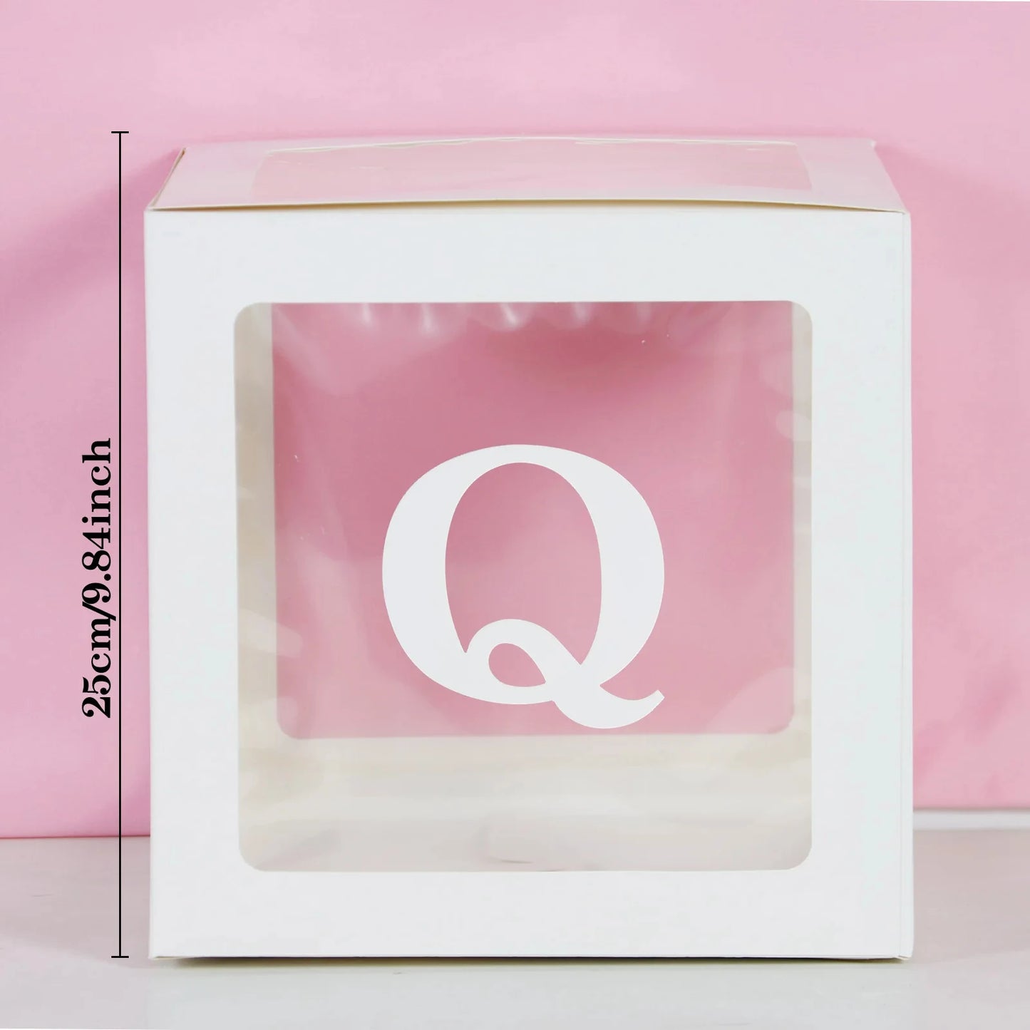 25cm Transparent Letter Gift Box – A-Z Alphabet for Baby Shower, Wedding & Party Decor