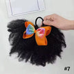 2pcs/ pack clip and go afro kinky marley ponytail with elastic band soft feel like natural human hair girl braided ponytail for