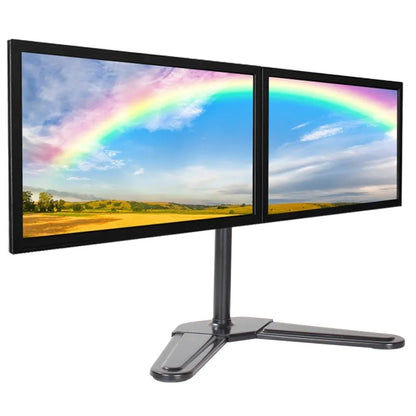 HILLPORT Dual Monitor Arm Stand – 10-32 Inch, 360° Rotation, Tilt & Swivel, VESA Mount DZ18