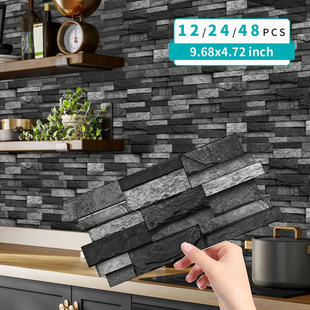 Marble Tile Wall Stickers – Self-Adhesive Waterproof Wallpaper for Bathroom, Kitchen & Home Decor