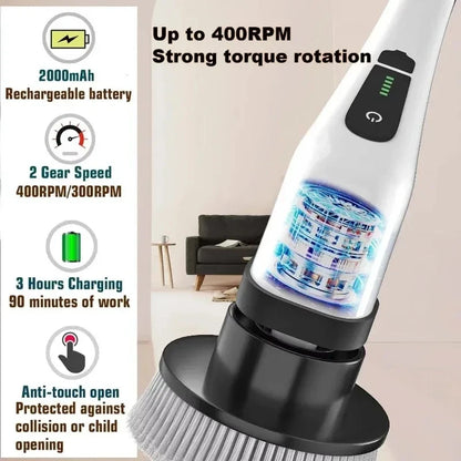 Multifunctional Electric Spin Scrubber — Cordless Cleaning Brush for Kitchen & Bathroom