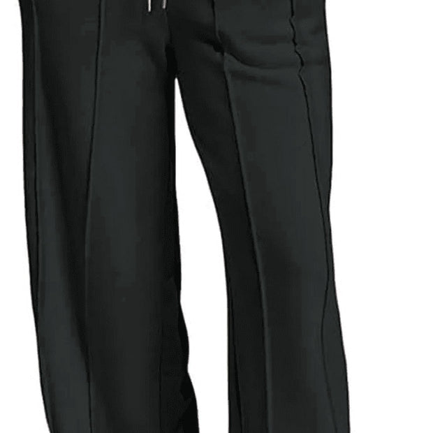 Yoga Sweatpants High Waisted for Women Elastic Elevated Seams Wide Leg Lightweight Drawstring Loose Joggers Long Pants with Pockets
