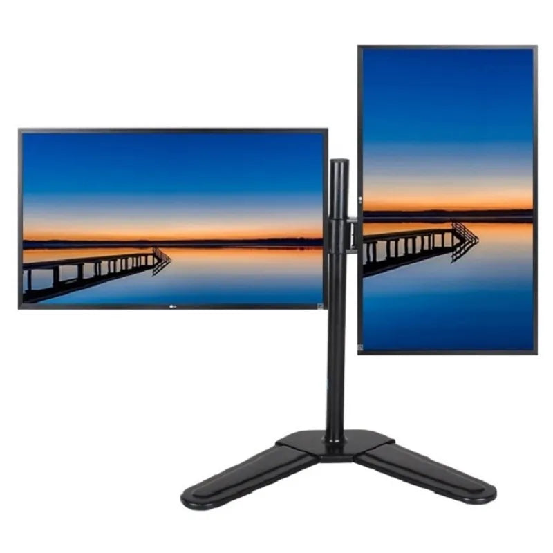 HILLPORT Dual Monitor Arm Stand – 10-32 Inch, 360° Rotation, Tilt & Swivel, VESA Mount DZ18