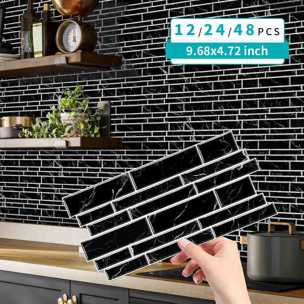 Marble Tile Wall Stickers – Self-Adhesive Waterproof Wallpaper for Bathroom, Kitchen & Home Decor