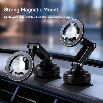 Universal Magnetic Phone Holder — Vacuum Suction Cup, 360° Rotation for Car, Bathroom & Desk
