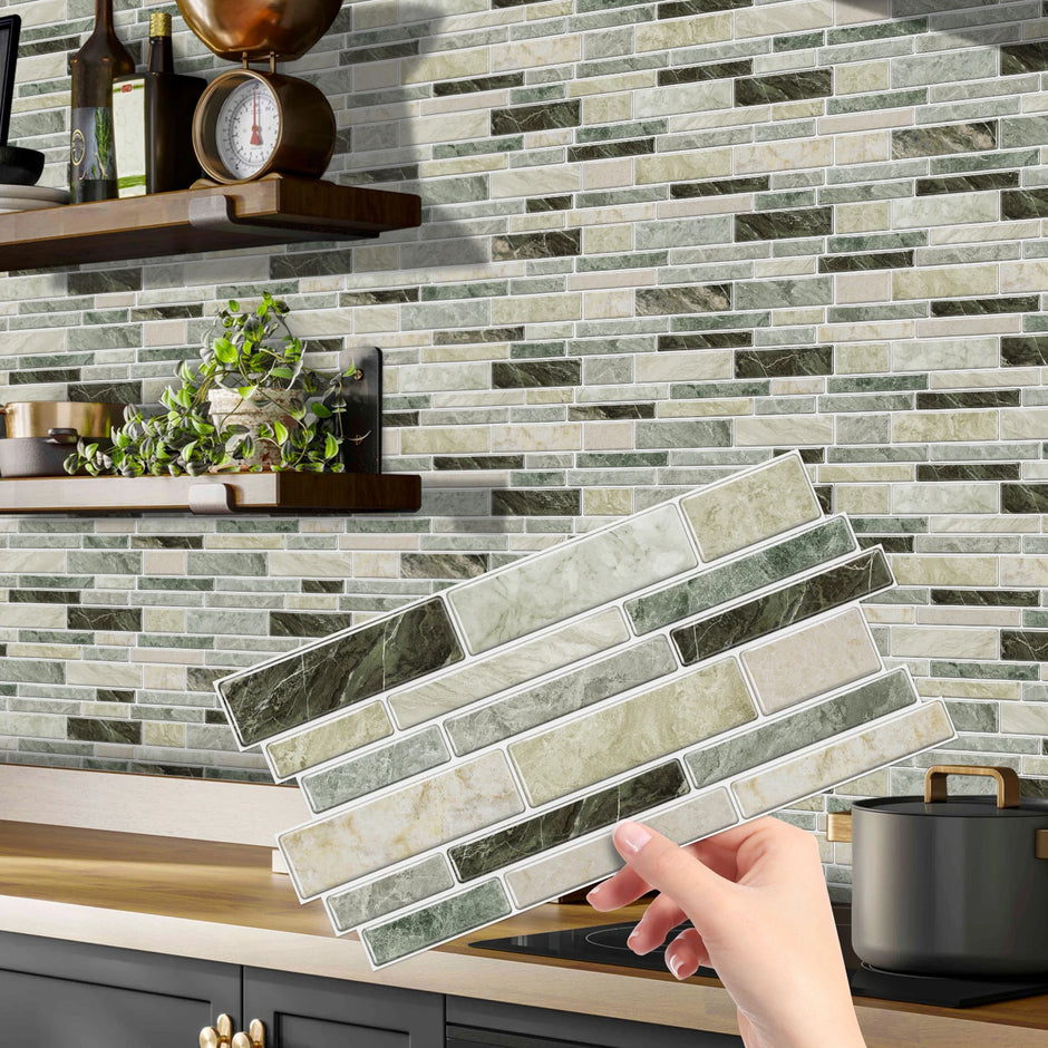 Marble Tile Wall Stickers – Self-Adhesive Waterproof Wallpaper for Bathroom, Kitchen & Home Decor
