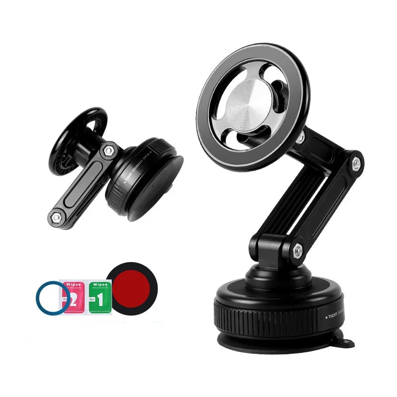 Universal Magnetic Phone Holder — Vacuum Suction Cup, 360° Rotation for Car, Bathroom & Desk