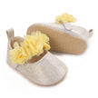 Cute Spring Newborn Golden Baby Shoes Non Slip Cloth Bottom Girl Shoes Elegant Breathable Casual Baby First Walking Shoes 0-18 M