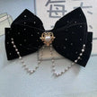 1PC Children's bow cute duckbill clip fugitive princess pearl three-dimensional top clip girl pink hair clip hairpin headband