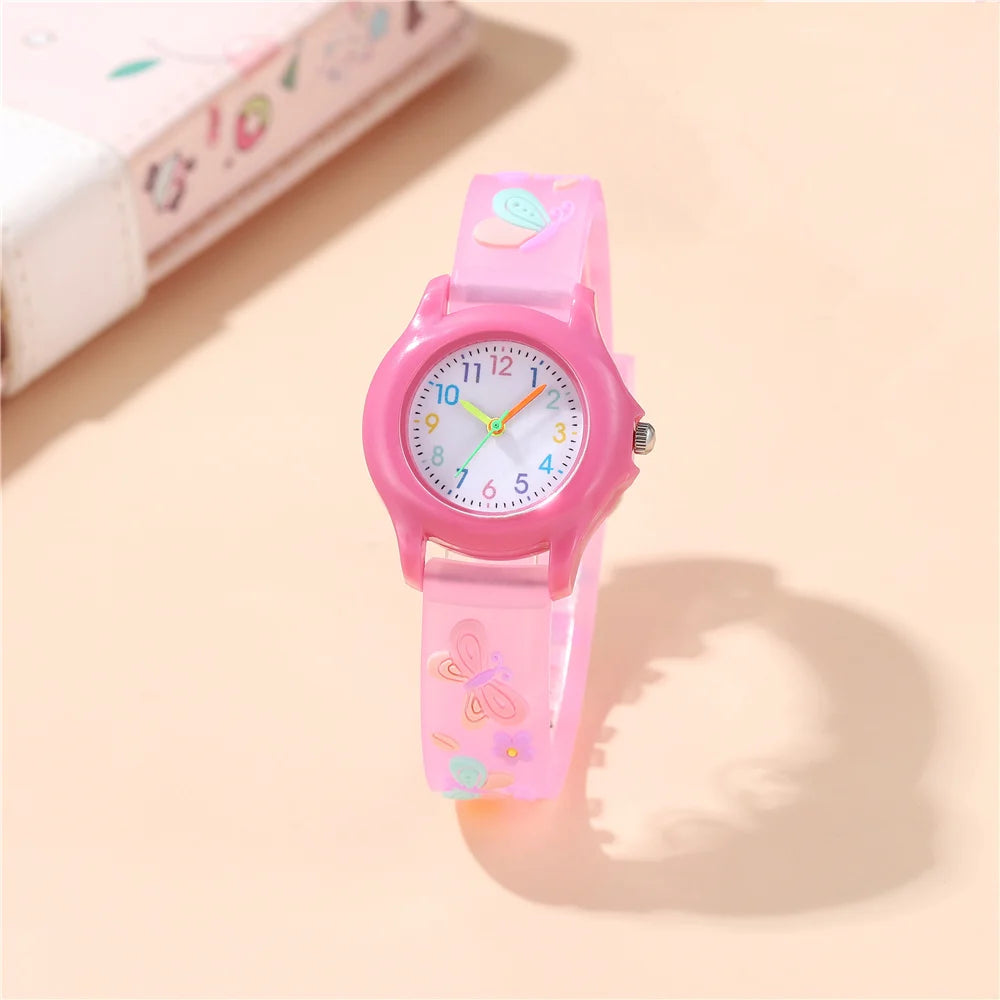 Cute Sweet Butterfly Style Children's Boys Girls Cartoon Watch