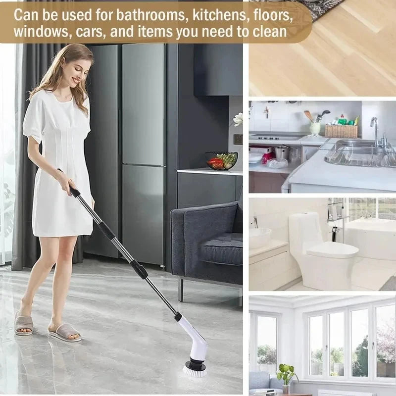 Multifunctional Electric Spin Scrubber — Cordless Cleaning Brush for Kitchen & Bathroom
