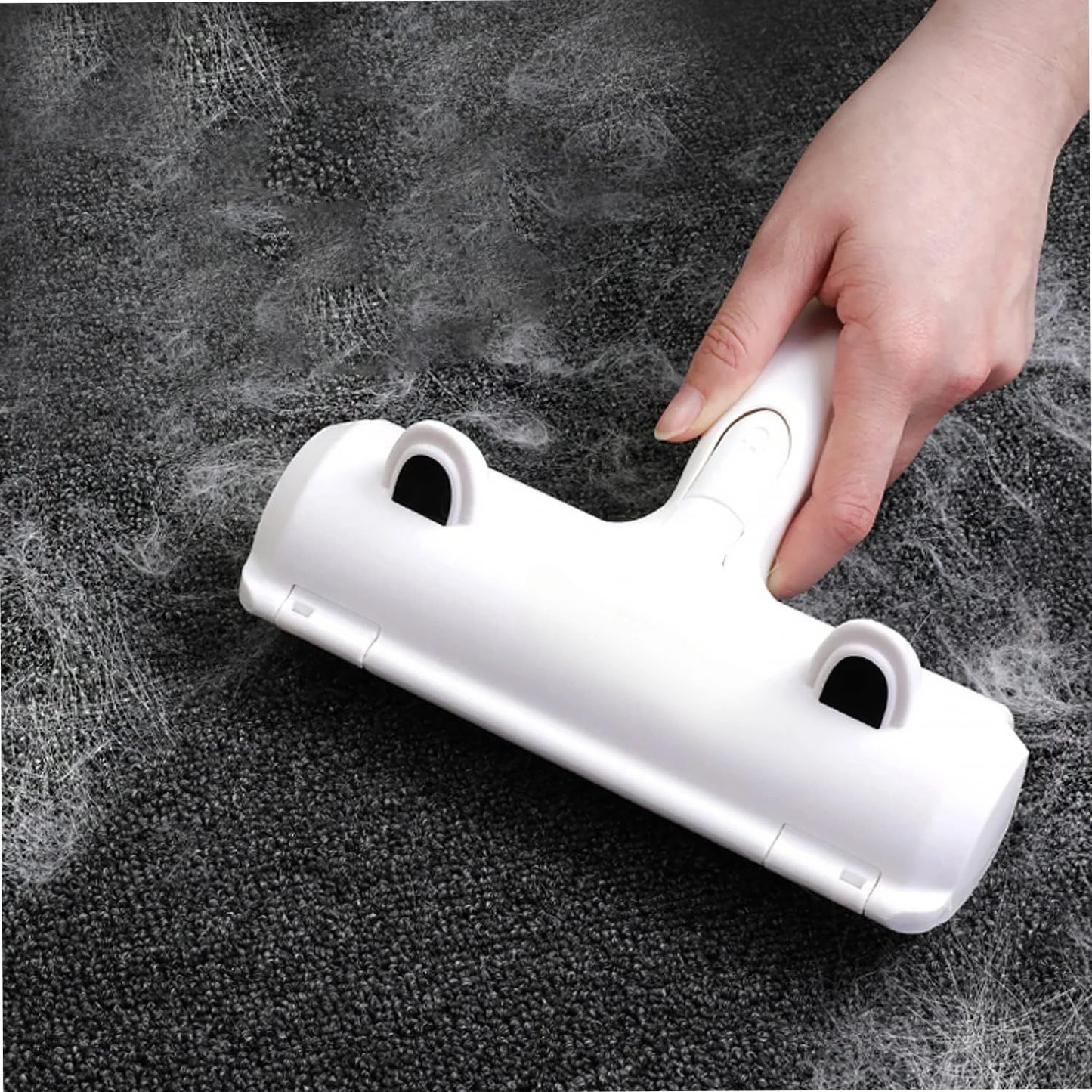 Reusable Pet Hair Remover — Push-Pull Lint Roller for Dog & Cat Fur on Clothes & Furniture