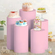 5PCS/3PCS Cylinder Stand Elastic Covers Cloth,For Party Wedding or Baby Shower Event Decor Dessert Table Covers(only cloth cover