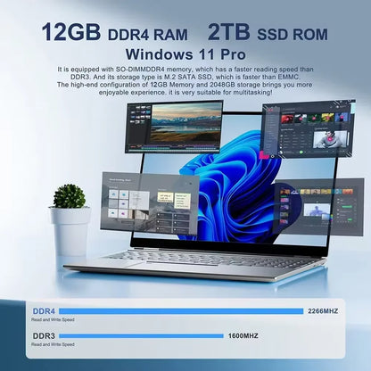 14.1 Inch Windows 11 Pro Laptop – Intel Core i7-9850H, 12GB RAM, Up to 2TB SSD