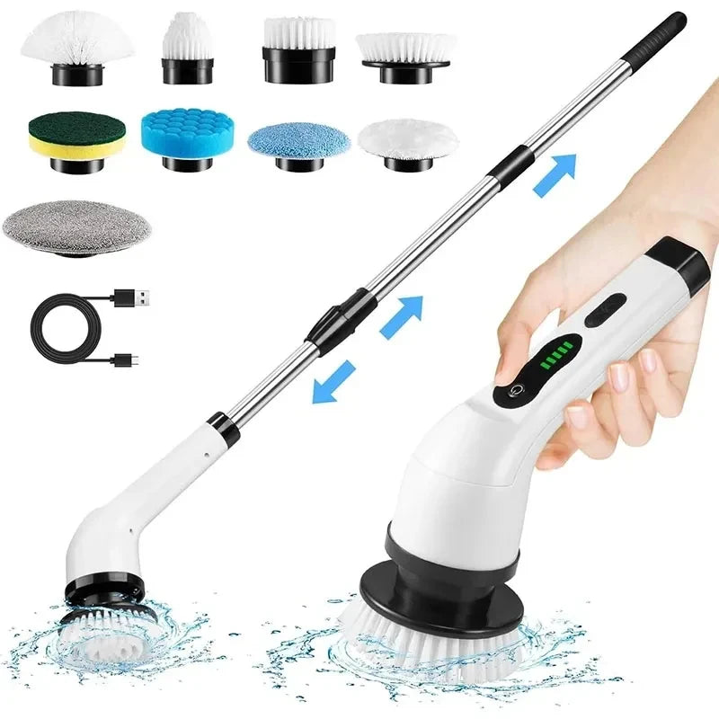 Multifunctional Electric Spin Scrubber — Cordless Cleaning Brush for Kitchen & Bathroom