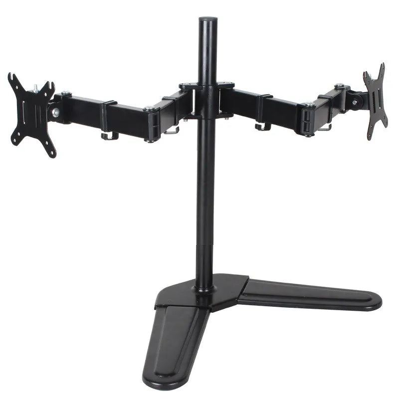 HILLPORT Dual Monitor Stand – Supports 10-32 Inch Screens, 360° Rotation, VESA Mount DZ18
