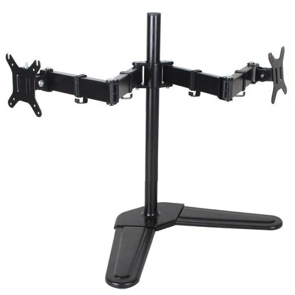 HILLPORT Dual Monitor Stand – Supports 10-32 Inch Screens, 360° Rotation, VESA Mount DZ18