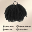 Kid's Summer 1Pack Afro Puff Bun  Afro Kinky Curly Coily Natural Hairstyle For Black Women Synthetic Hair Extension Ponytail
