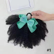 2pcs/ pack clip and go afro kinky marley ponytail with elastic band soft feel like natural human hair girl braided ponytail for