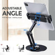 tablet Stand Holder for Ipad, Adjustable with 360 Rotating Base for Desk, Aluminum Swivel Tablet Stand Compatible with Ipad Air, Mini, 10.2,9.7, Pro 11/13 and More, Black