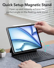 Keyboard Case Compatible with Ipad Air 11 Inch M4/M3/M2 (2026/2025/2024) & Ipad Pro 11/Air 5Th/4Th Gen, Floating Stand with Multi-Touch Trackpad, Black