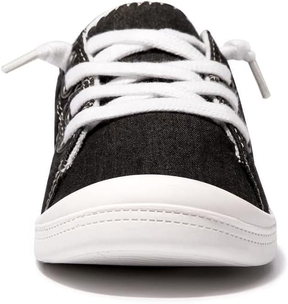Women'S Slip-On Canvas Sneakers - Lightweight Low Top Casual Walking Shoes with Comfortable Flat Sole