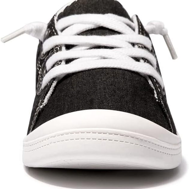 Women'S Slip-On Canvas Sneakers - Lightweight Low Top Casual Walking Shoes with Comfortable Flat Sole