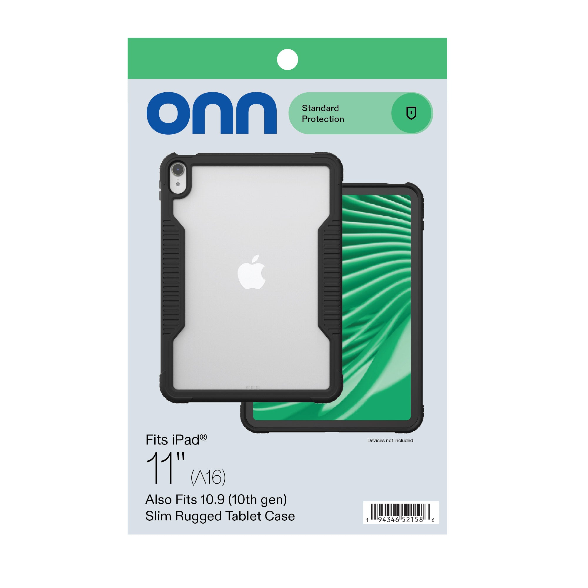 Slim Rugged Tablet Case for Ipad (A16), Ipad (10Th Generation) - Black/Clear
