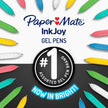 Paper Mate Inkjoy Bright Pens, Gel Pens with Paint-Like Ink, Medium Point (0.7 Mm), Retractable, Assorted Brighter Colors, 10 Count