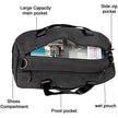 Sports Gym Bag Travel Duffel Bag Waterproof Weekender Overnight Tote Carry on Bag with Wet Pocket & Shoes Compartment for Men Women Lightweight Adjustable Strap Black