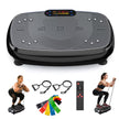Vibration Plate Exercise Machine for Home Fitness & Whole Body Workout, 330 Lbs Capacity, with 2 Loops, 5 Resistance Bands & Remote Control