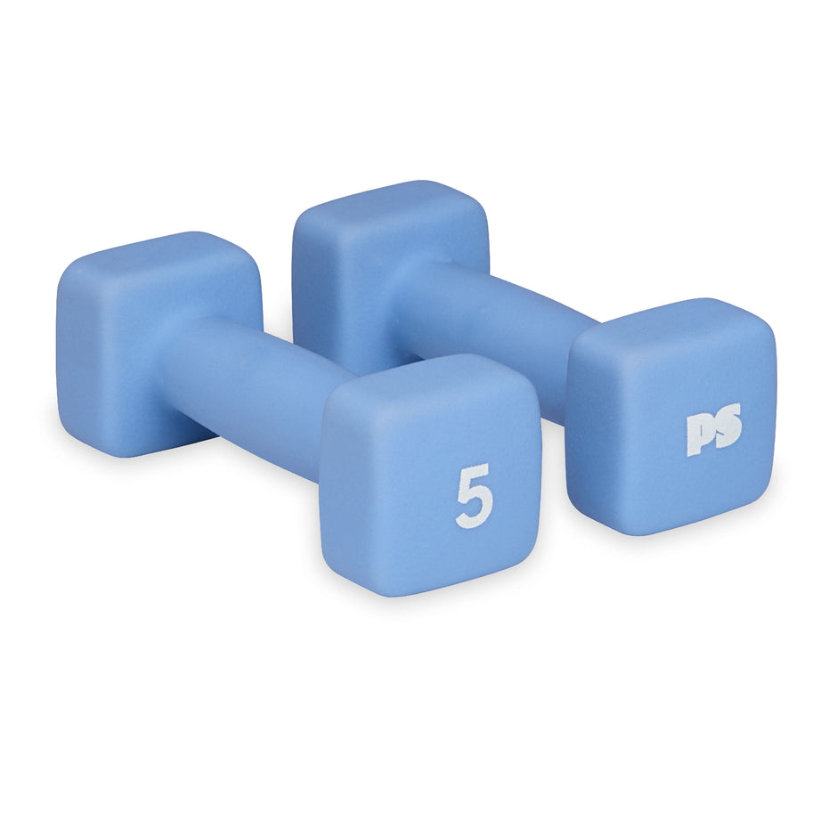 32Lb Neoprene Dumbbell Set with Rack, 3Lb, 5Lb & 8Lb Hand Weights for Strength Training, Home Workouts & Pilates
