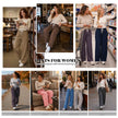 Sweatpants for Women Wide Leg Pants Fall Sweatpants with Pockets Elastic Waistband Comfy Pants Women Winter Lounge Pants Light Grey M