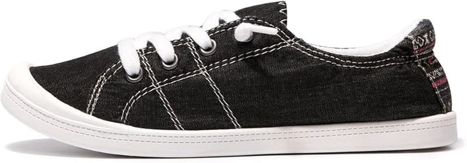 Women'S Slip-On Canvas Sneakers - Lightweight Low Top Casual Walking Shoes with Comfortable Flat Sole