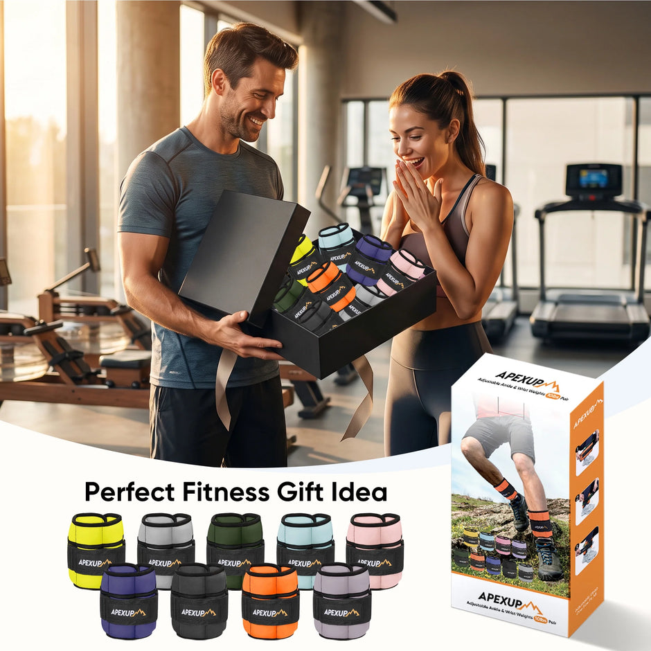 Adjustable Ankle Weights Set for Men & Women, 1-5 Lb Each, Pair for Training, Orange