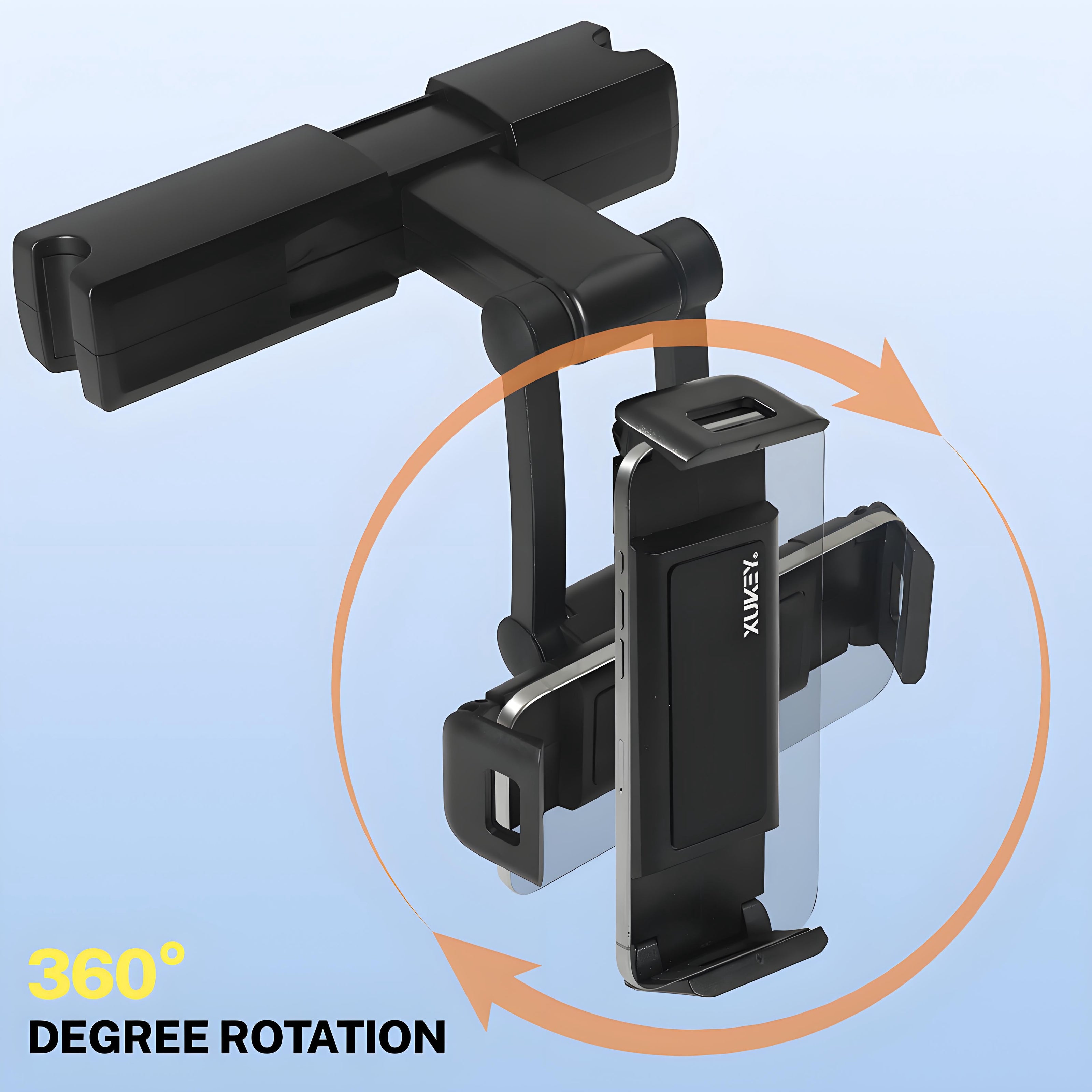 360° Car Vehicle Back Seat Headrest Mount Tablet Holder for 4-12.3” Universal Ipad Phone