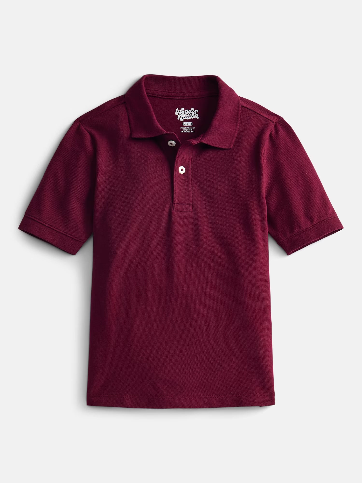 Boys School Uniform Pique Polo Shirt with Short Sleeves, Size 4-18