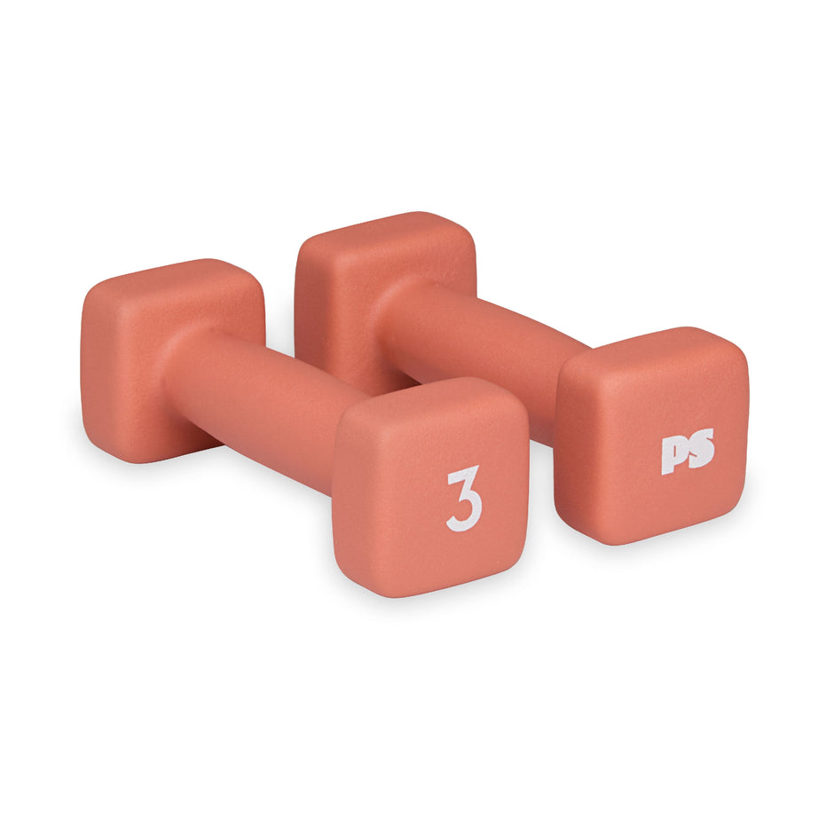 32Lb Neoprene Dumbbell Set with Rack, 3Lb, 5Lb & 8Lb Hand Weights for Strength Training, Home Workouts & Pilates