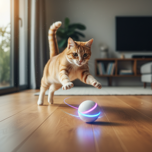 Cat pouncing