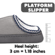 Cozy Platform Fuzzy Slippers for Women and Men Short Ankle Slippers with Anti-Slip Sole Lined with Warm Furry Perfect for Indoor & Outdoor Use
