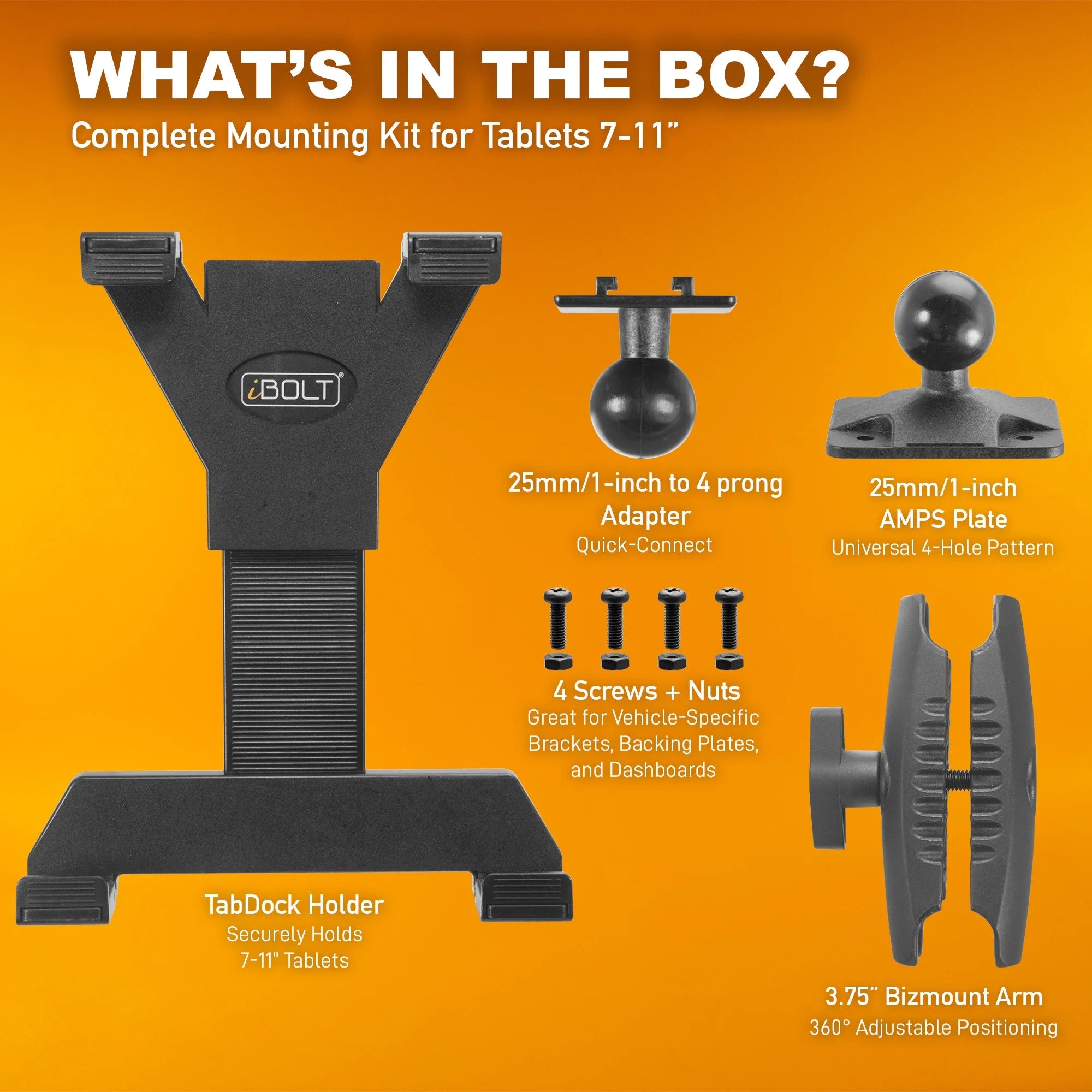 Ibolt Tabdock Bizmount Amps Tablet Stand for 7