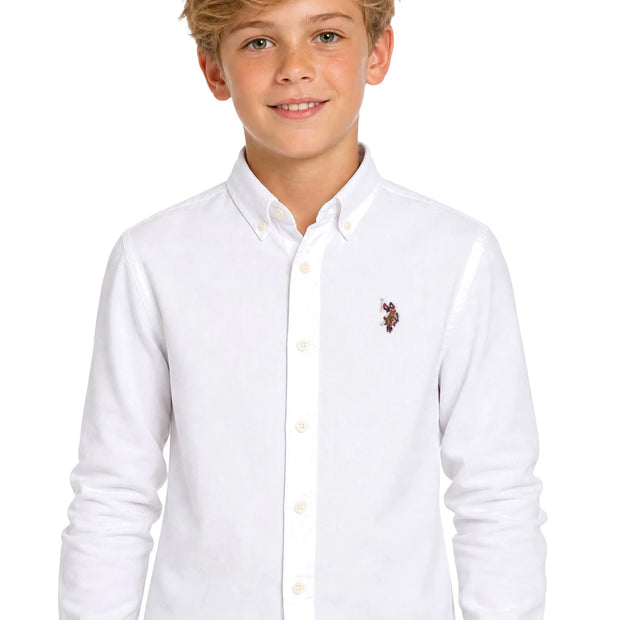 Boys Long Sleeve Button down Oxford Shirt, Sizes 4-18