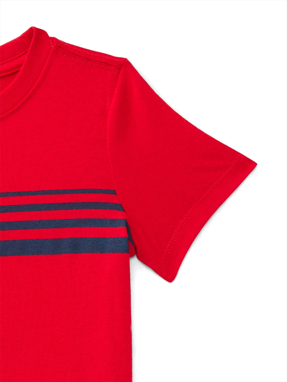 Toddler Boys Short Sleeve Chest Stripe T-Shirt, Sizes 18M-5T